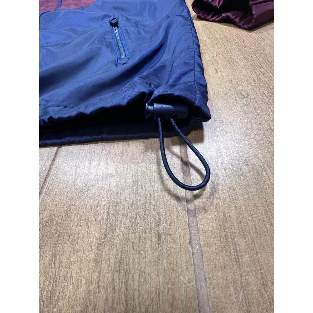 Staple Pigeon Mens Colorblock Windbreaker Jacket‎ Burgundy Navy Blue Large Logo